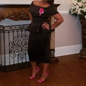 Black Peplum Dress